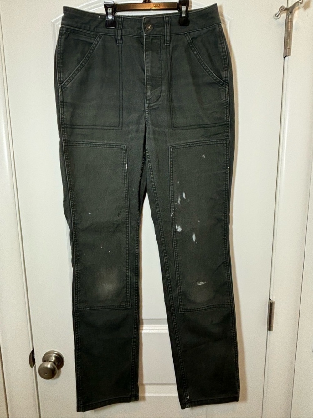 REI Cooperative Olive Green Canvas Patch Jacket